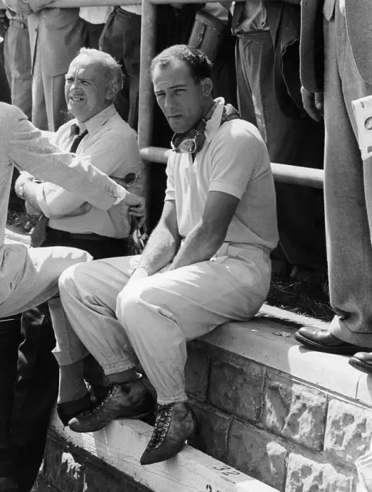 Framed Print : Stirling Moss at the British Grand Prix, Aintree, 1955 Framed Print : Stirling Moss at the British Grand Prix, Aintree, 1955