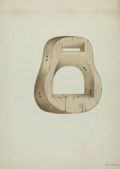 Framed Print : Stirrup, c. 1937. Creator: Edith Towner Framed Print : Stirrup, c. 1937. Creator: Edith Towner