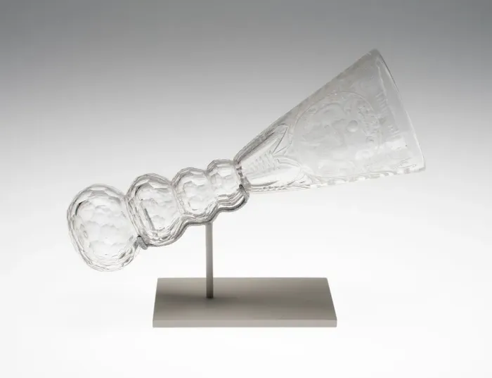 Framed Print : Stirrup Glass (Sturzglas), Bohemia, c. 1720. Creator: Unknown Framed Print : Stirrup Glass (Sturzglas), Bohemia, c. 1720. Creator: Unknown
