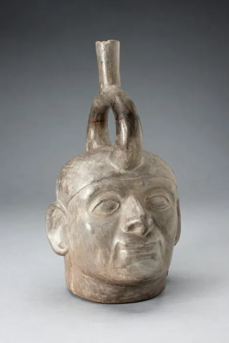 Framed Print : Stirrup Spout Portrait Vessel of a Ruler, 100 B. C. / A. D. 500. Creator: Unknown Framed Print : Stirrup Spout Portrait Vessel of a Ruler, 100 B. C. / A. D. 500. Creator: Unknown