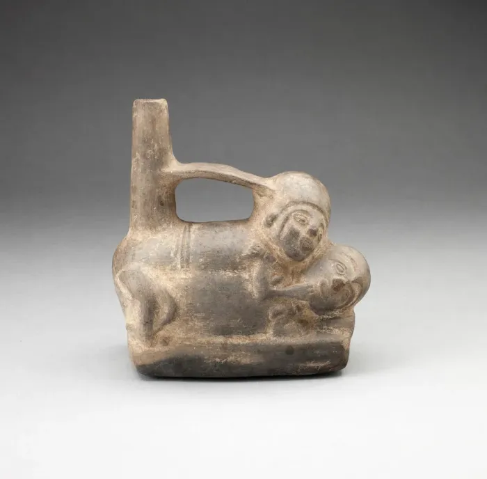 Framed Print : Stirrup Spout Vessel Depicing Erotic Scene, A. D. 1100 / 1470. Creator: Unknown Framed Print : Stirrup Spout Vessel Depicing Erotic Scene, A. D. 1100 / 1470. Creator: Unknown