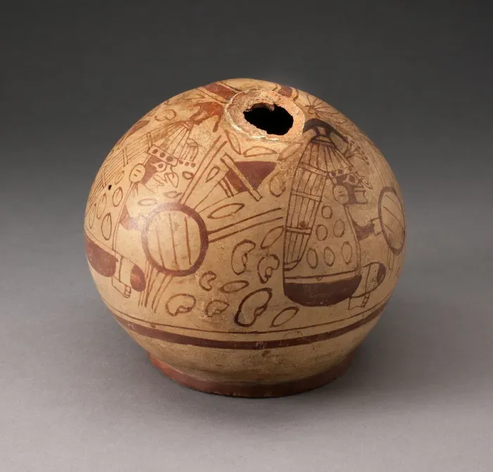 Framed Print : Stirrup Spout Vessel with Fineline Bean Warrior Motif, 100 B. C. / A. D. 500 Framed Print : Stirrup Spout Vessel with Fineline Bean Warrior Motif, 100 B. C. / A. D. 500