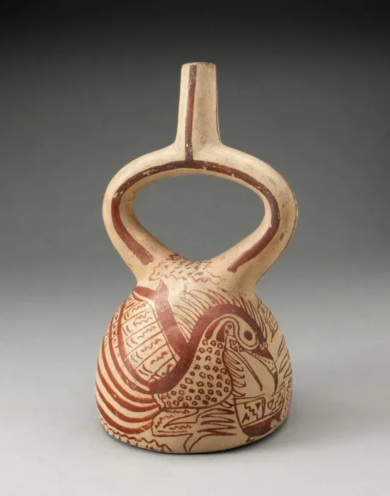 Framed Print : Stirrup Spout Vessel with Fineline Bird Motifs, 100 B. C. / A. D. 500. Creator: Unknown Framed Print : Stirrup Spout Vessel with Fineline Bird Motifs, 100 B. C. / A. D. 500. Creator: Unknown