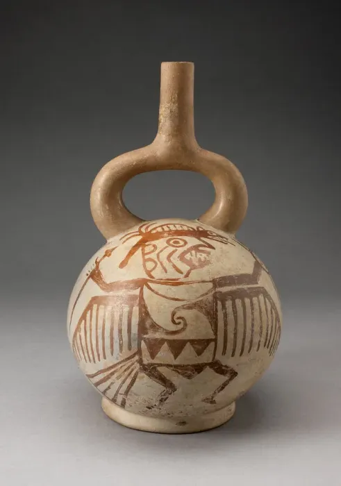 Framed Print : Stirrup Spout Vessel with Fineline Bird Warrior Motifs, 100 B. C. / A. D. 500 Framed Print : Stirrup Spout Vessel with Fineline Bird Warrior Motifs, 100 B. C. / A. D. 500