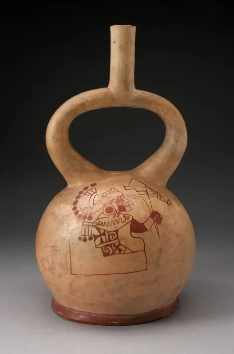Framed Print : Stirrup Spout Vessel with Fineline Enthroned Warrior Motif, 100 B. C. / A. D. 500 Framed Print : Stirrup Spout Vessel with Fineline Enthroned Warrior Motif, 100 B. C. / A. D. 500