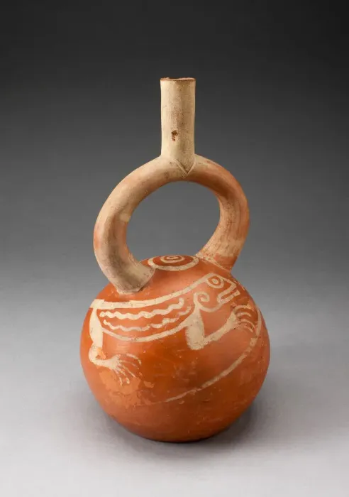 Framed Print : Stirrup Spout Vessel with Fineline Lizard Motifs, 100 B. C. / A. D. 500. Creator: Unknown Framed Print : Stirrup Spout Vessel with Fineline Lizard Motifs, 100 B. C. / A. D. 500. Creator: Unknown