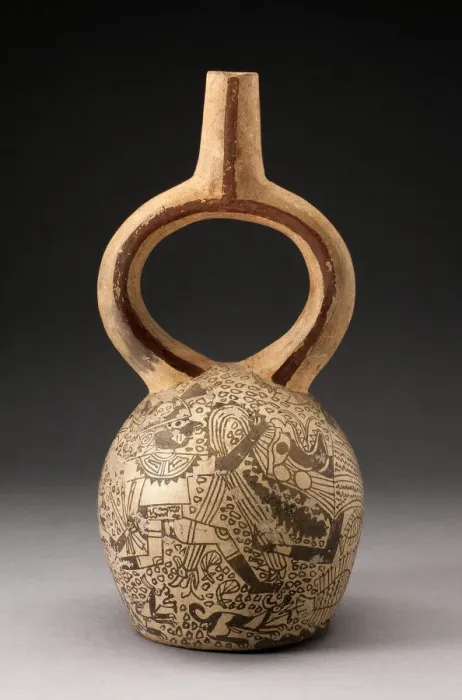 Framed Print : Stirrup Spout Vessel with Fineline Mythical Battle Scene, 100 B. C. / A. D. 500 Framed Print : Stirrup Spout Vessel with Fineline Mythical Battle Scene, 100 B. C. / A. D. 500
