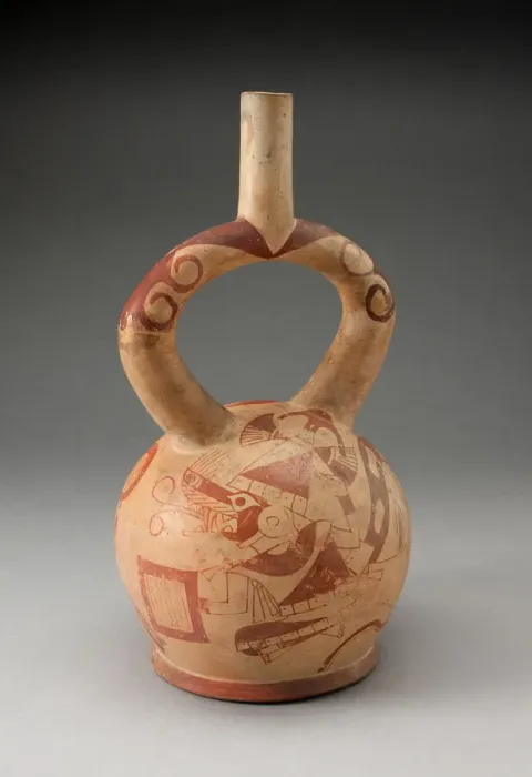 Framed Print : Stirrup Spout Vessel with Fineline Warrior Cat Motifs, 100 B. C. / A. D. 500 Framed Print : Stirrup Spout Vessel with Fineline Warrior Cat Motifs, 100 B. C. / A. D. 500