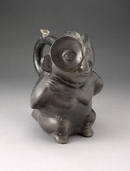 Stirrup Spout Vessel in the Form of a Anthropomorphic Owl, 100 B. C.  /  A. D. 500