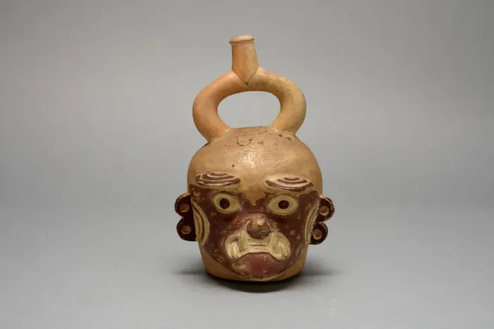 Framed Print : Stirrup Spout Vessel in Form of a Head, Possibly Ai-Apec, 100 B. C. / A. D. 500 Framed Print : Stirrup Spout Vessel in Form of a Head, Possibly Ai-Apec, 100 B. C. / A. D. 500