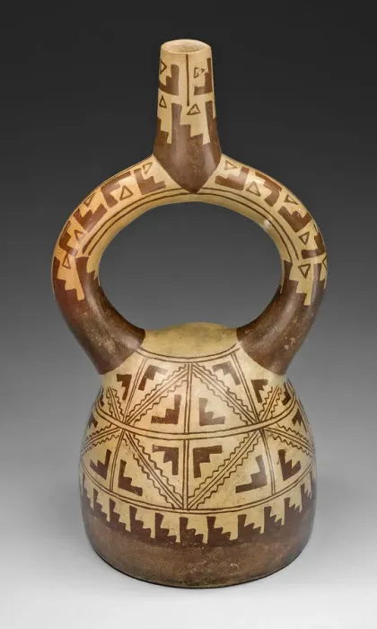 Framed Print : Stirrup Spout Vessel with Geometric Motifs, 100 B. C. / A. D. 500. Creator: Unknown Framed Print : Stirrup Spout Vessel with Geometric Motifs, 100 B. C. / A. D. 500. Creator: Unknown