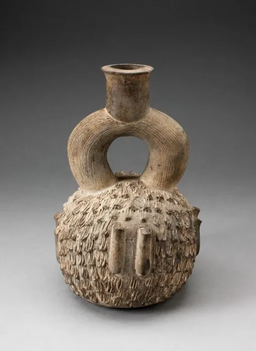 Framed Print : Stirrup Spout Vessel with Raised Appliques Covering the Surface, 1000 B. C. / 200 B. C Framed Print : Stirrup Spout Vessel with Raised Appliques Covering the Surface, 1000 B. C. / 200 B. C