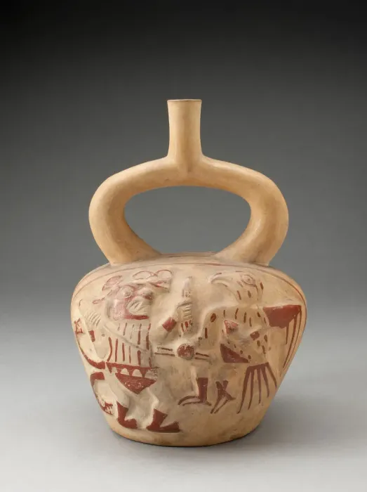 Framed Print : Stirrup Spout Vessel with Raised Motif of a Mythic Battle, 100 B. C. / A. D. 500 Framed Print : Stirrup Spout Vessel with Raised Motif of a Mythic Battle, 100 B. C. / A. D. 500