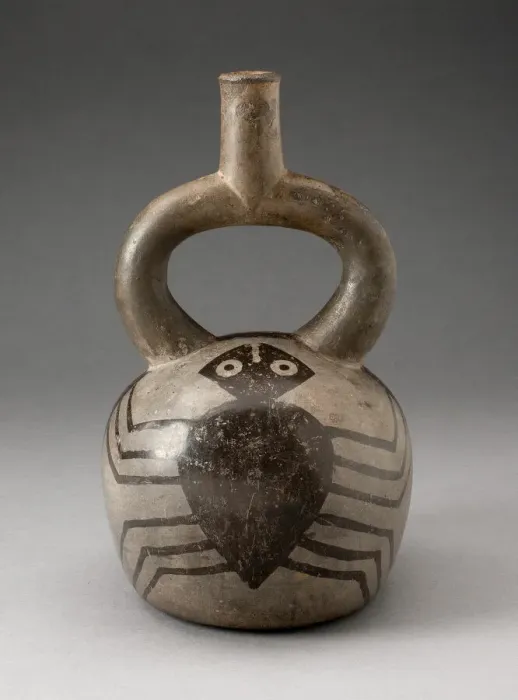 Framed Print : Stirrup Spout Vessel with Spider Motifs, 100 B. C.  /  A. D. 500. Creator: Unknown
