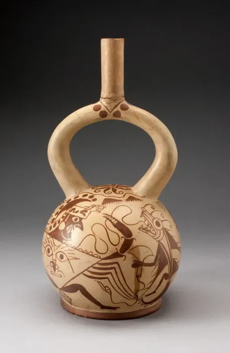 Framed Print : Stirrup Vessel Depicting an Anthropomorphic Crab and Abstract Fish, 100 B. C. / A. D. 500 Framed Print : Stirrup Vessel Depicting an Anthropomorphic Crab and Abstract Fish, 100 B. C. / A. D. 500