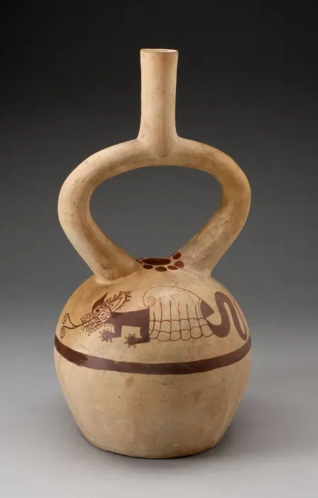 Framed Print : Stirrup Vessel Depicting a Supernatural within a Shell on Shoulder, 100 B. C. / A. D. 500 Framed Print : Stirrup Vessel Depicting a Supernatural within a Shell on Shoulder, 100 B. C. / A. D. 500