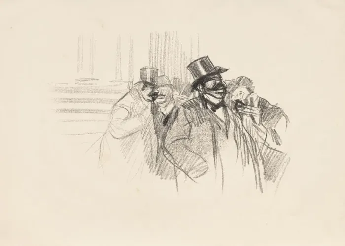 Framed Print : At the Stock Exchange, c. 1900. Creator: Jean Louis Forain (French, 1852-1931) Framed Print : At the Stock Exchange, c. 1900. Creator: Jean Louis Forain (French, 1852-1931)