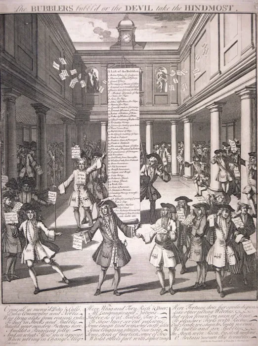 Framed Print : Stock Exchange, London, 1720. Artist: James Cole Framed Print : Stock Exchange, London, 1720. Artist: James Cole