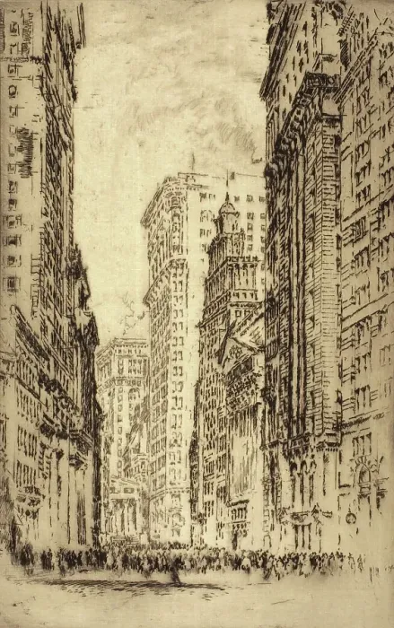 Framed Print : The Stock Exchange, New York, 1904. Creator: Joseph Pennell Framed Print : The Stock Exchange, New York, 1904. Creator: Joseph Pennell