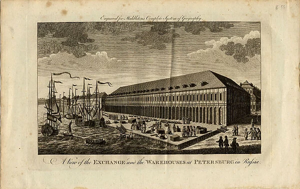 Stock exchange in Saint Petersburg, 1778. Artist: Anonymous