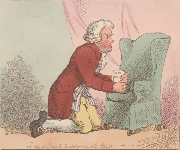 Framed Print : The Stock Jobbers Prayer!!, August 1, 1801. August 1, 1801. Creator: Thomas Rowlandson Framed Print : The Stock Jobbers Prayer!!, August 1, 1801. August 1, 1801. Creator: Thomas Rowlandson