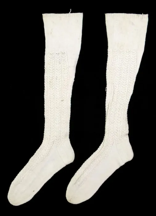 Framed Print : Stockings, American, 1825-40. Creator: Unknown Framed Print : Stockings, American, 1825-40. Creator: Unknown