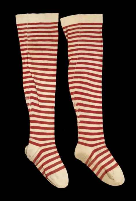 Framed Print : Stockings, American, 1850-70. Creator: Unknown Framed Print : Stockings, American, 1850-70. Creator: Unknown