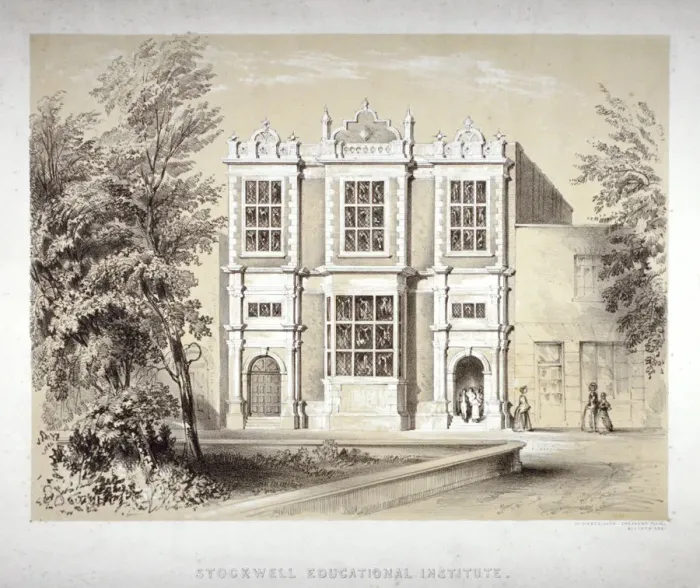 Framed Print : Stockwell Educational Institute, Stockwell, Lambeth, London, c1860 Framed Print : Stockwell Educational Institute, Stockwell, Lambeth, London, c1860