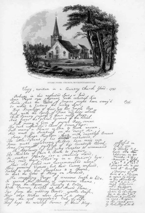 Framed Print : Stoke Poges Church, Buckinghamshire, c1750, (1840). Artist: C J Smith Framed Print : Stoke Poges Church, Buckinghamshire, c1750, (1840). Artist: C J Smith