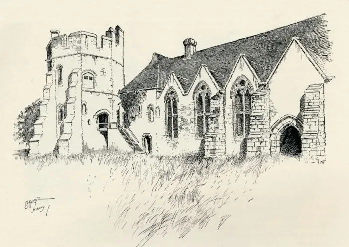 Framed Print : Stokesay Castle, c1893, (1894). Artist: Charles George Harper Framed Print : Stokesay Castle, c1893, (1894). Artist: Charles George Harper