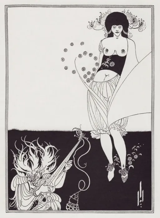 Framed Print : The Stomach Dance, 1893. Creator: Aubrey Beardsley Framed Print : The Stomach Dance, 1893. Creator: Aubrey Beardsley