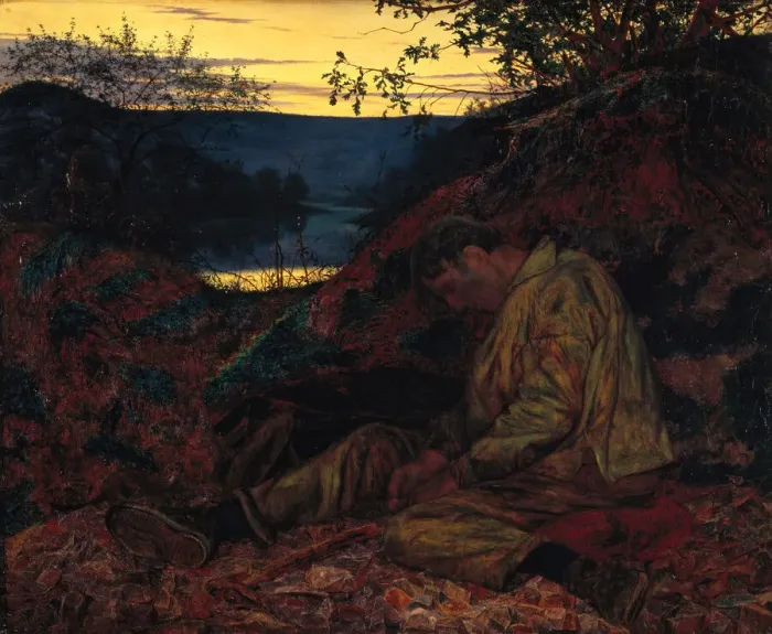 Framed Print : The Stone Breaker, 1857. Creator: Henry Wallis Framed Print : The Stone Breaker, 1857. Creator: Henry Wallis