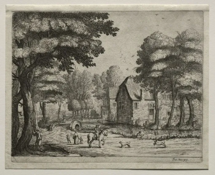 Framed Print : The Stone Bridge. Creator: Jan van Goyen (Dutch, 1596-1656) Framed Print : The Stone Bridge. Creator: Jan van Goyen (Dutch, 1596-1656)