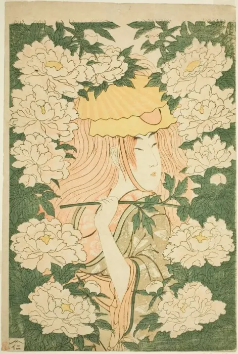 Framed Print : Stone Bridge, Japan, c. 1801 / 02. Creator: Kitagawa Utamaro Framed Print : Stone Bridge, Japan, c. 1801 / 02. Creator: Kitagawa Utamaro