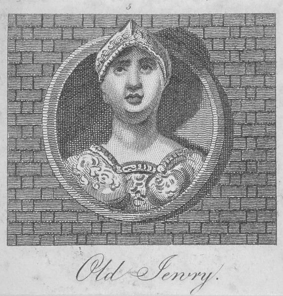 Stone bust of a female figure on the front of the Three Bucks Tavern, Old Jewry, London, 1825