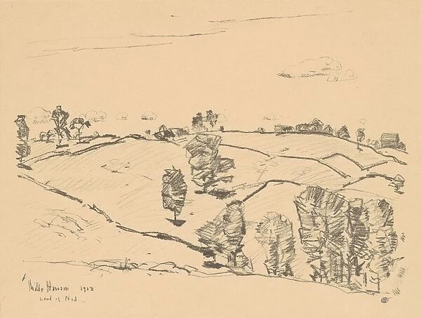 Stone Fences, Land of Nod, 1918. Creator: Frederick Childe Hassam