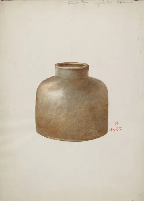 Framed Print : Stone Fruit Jar, 1935 / 1942. Creator: Margaret Stottlemeyer Framed Print : Stone Fruit Jar, 1935 / 1942. Creator: Margaret Stottlemeyer