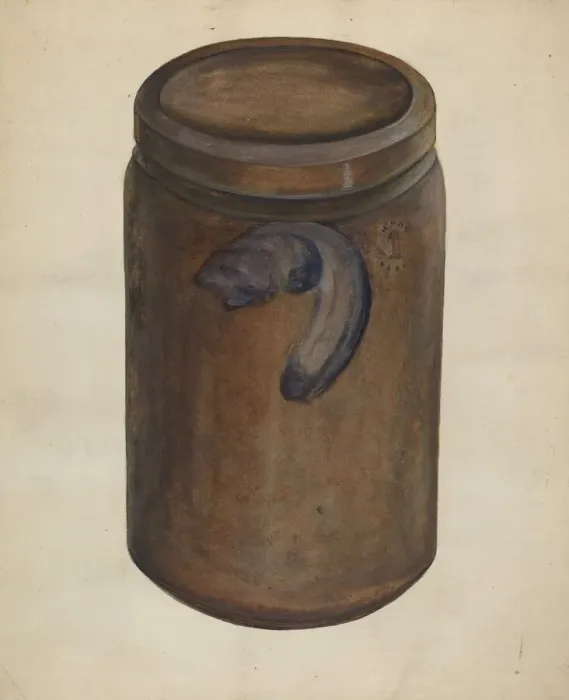 Framed Print : Stone Jar, 1935 / 1942. Creator: Edna C. Rex Framed Print : Stone Jar, 1935 / 1942. Creator: Edna C. Rex