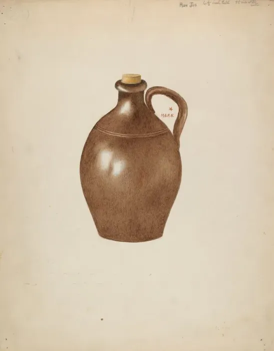Framed Print : Stone Jug, 1935 / 1942. Creator: Margaret Stottlemeyer Framed Print : Stone Jug, 1935 / 1942. Creator: Margaret Stottlemeyer