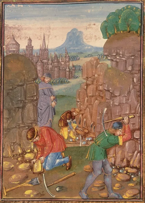 Framed Print : Stone miners, 1482. Creator: Unknown Framed Print : Stone miners, 1482. Creator: Unknown