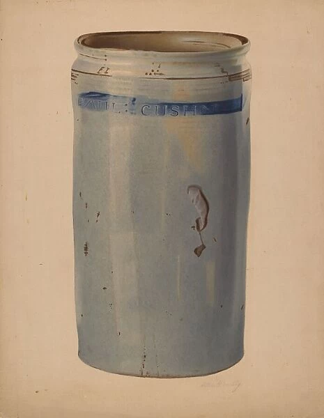 Stone Storage Jar, 1935  /  1942. Creator: Merkley, Arthur G