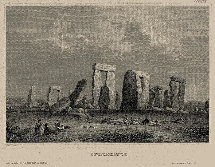 Framed Print : Stonehenge, 1843. Creator: Reiss, Carl (active 1842-1860) Framed Print : Stonehenge, 1843. Creator: Reiss, Carl (active 1842-1860)