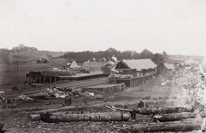 Framed Print : Stonemans Station, Virginia, 1861-65. Creator: Unknown Framed Print : Stonemans Station, Virginia, 1861-65. Creator: Unknown