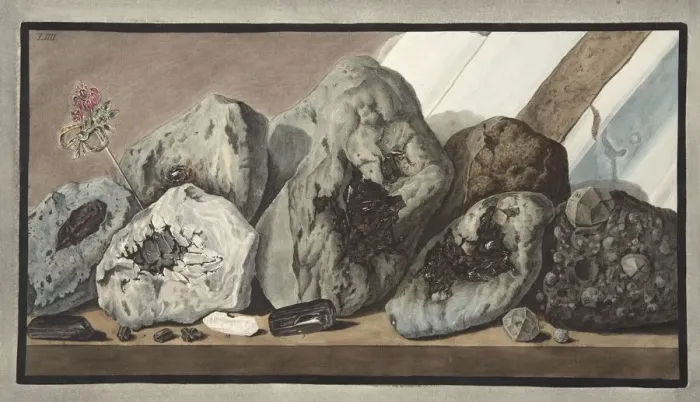 Framed Print : Stones of crystals called Gems of Mount Vesuvius, 1776 Framed Print : Stones of crystals called Gems of Mount Vesuvius, 1776