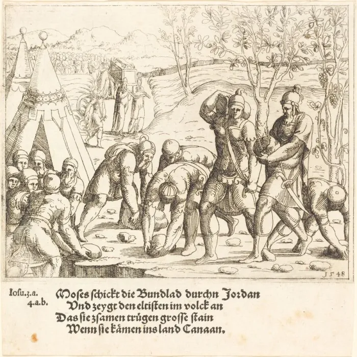 Framed Print : The Twelve Stones, and the Waters of the Jordan are Divided, 1548 Framed Print : The Twelve Stones, and the Waters of the Jordan are Divided, 1548