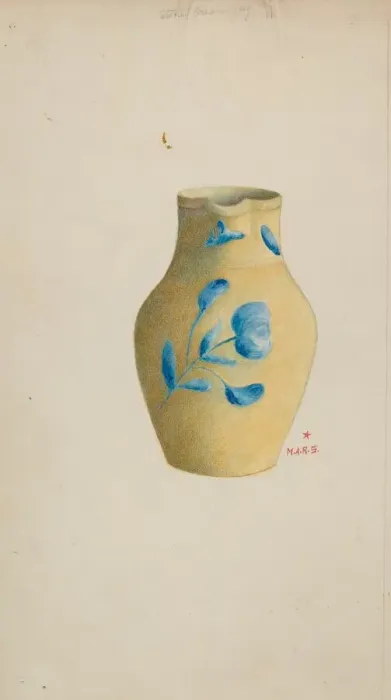 Framed Print : Stoneware Cream Pitcher, 1935 / 1942. Creator: Margaret Stottlemeyer Framed Print : Stoneware Cream Pitcher, 1935 / 1942. Creator: Margaret Stottlemeyer
