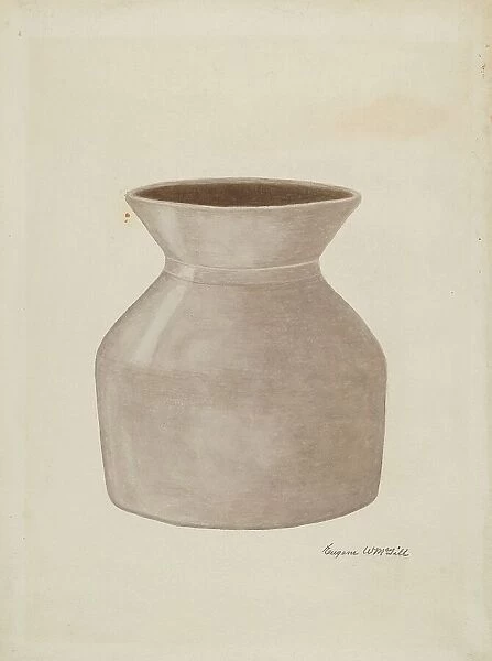 Stoneware Jar, 1935 / 1942. Creator: Eugene Gill