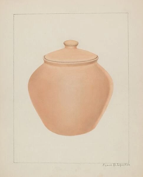 Stoneware Jar, c. 1939. Creator: Annie B Johnston