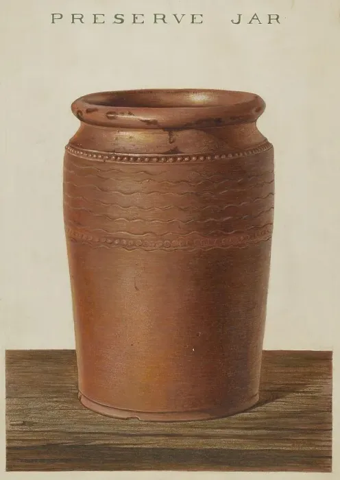 Framed Print : Stoneware Jar, c. 1939. Creator: Philip Smith Framed Print : Stoneware Jar, c. 1939. Creator: Philip Smith
