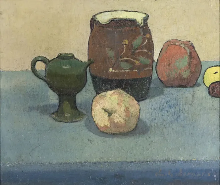 Framed Print : Stoneware pots and apples Framed Print : Stoneware pots and apples